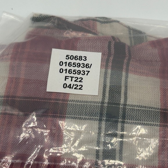 Garnet Hill Red Gauze Organic-Cotton Plaid Popover Blouse Women Small 50683 NWT - Picture 10 of 11